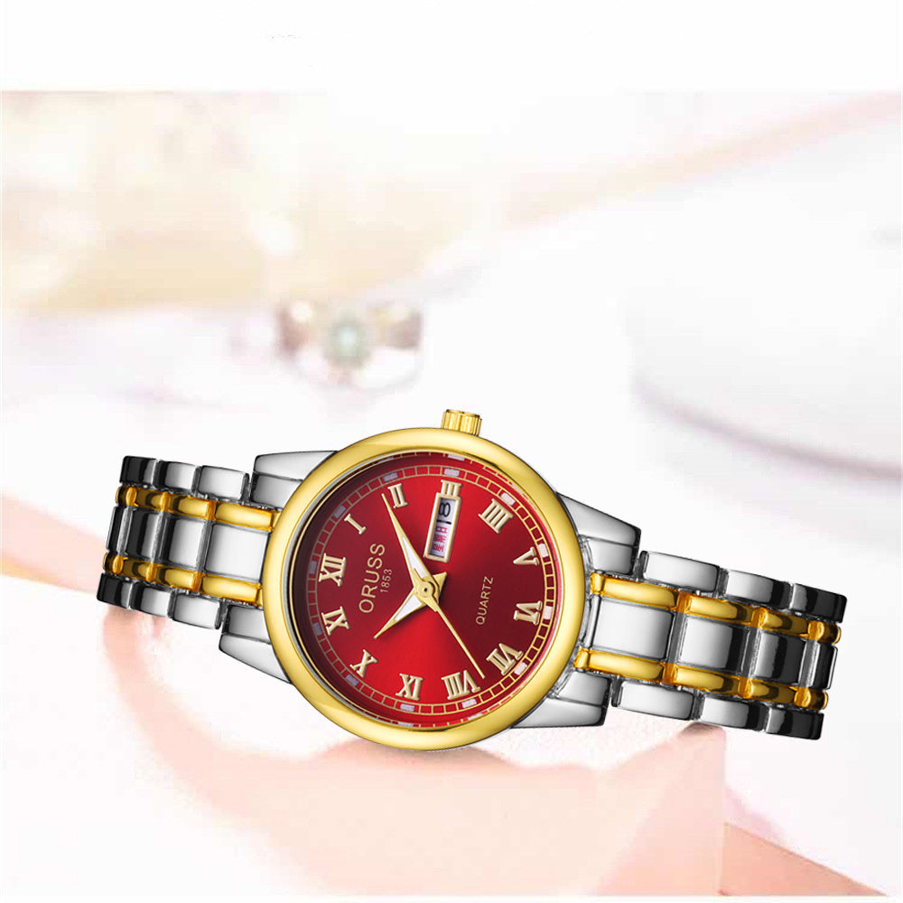 Classic Retro Watch with Durable Double Calendar