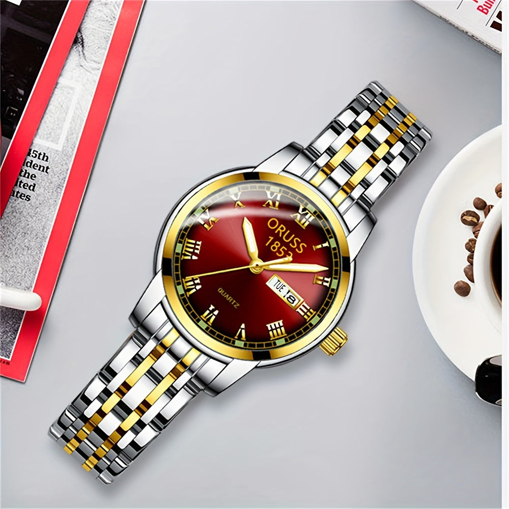 Classic Retro Watch with Durable Double Calendar