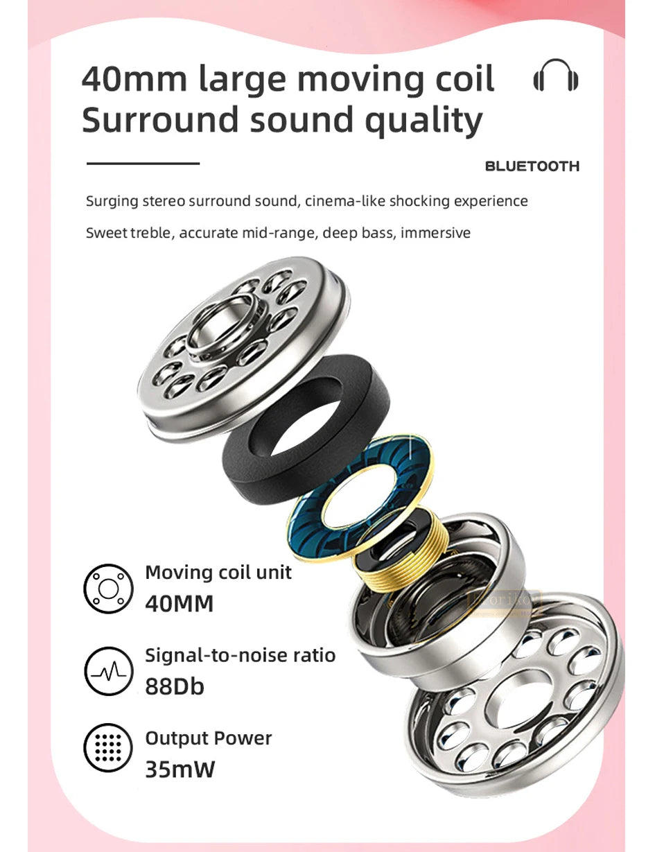 Ucasevew Wireless Bluetooth In-Ear Headphones with Active Noise Cancellation & Volume Control