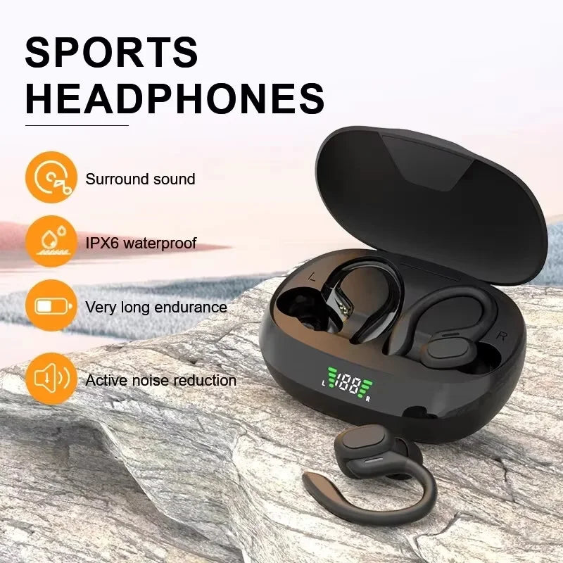 Bluetooth 5.3 Wireless Earphones with Voice Assistant & Wireless Charging