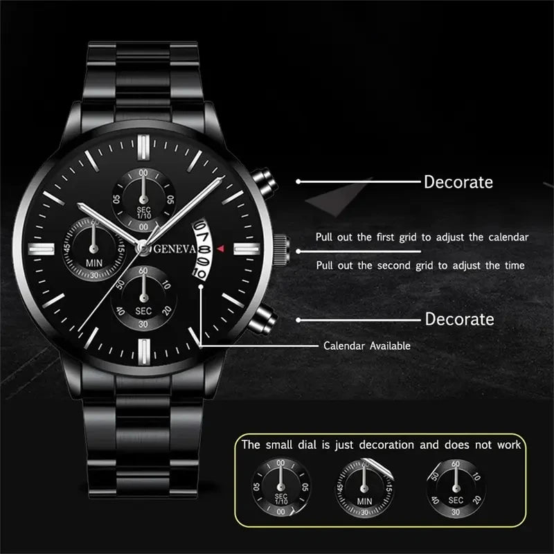 GAIETY Round Alloy Quartz Watch