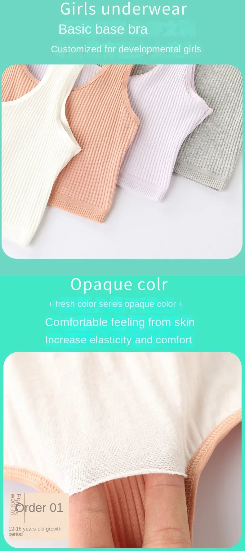 Soft Cotton Training Bras for Girls