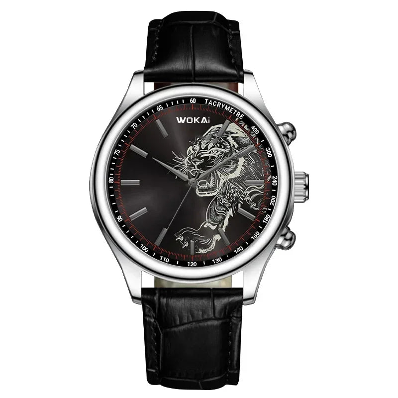 MOONBIFFY Leather Quartz Watch