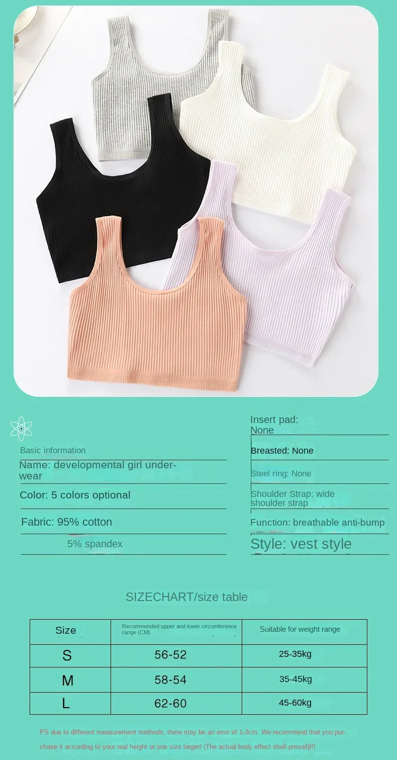 Soft Cotton Training Bras for Girls