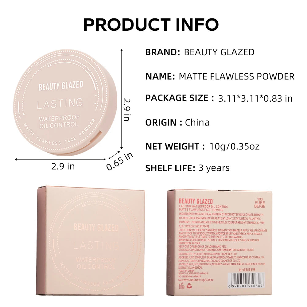 BEAUTY GLAZED Matte Face Powder