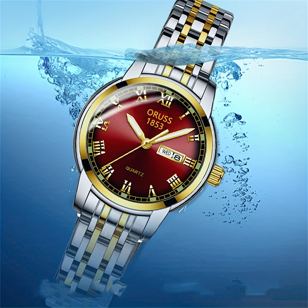Classic Retro Watch with Durable Double Calendar