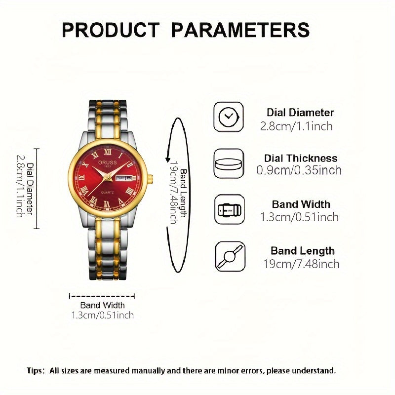 Classic Retro Watch with Durable Double Calendar
