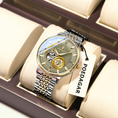 POEDAGAR Luxury Skeleton Dial