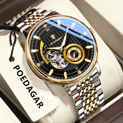 POEDAGAR Luxury Skeleton Dial