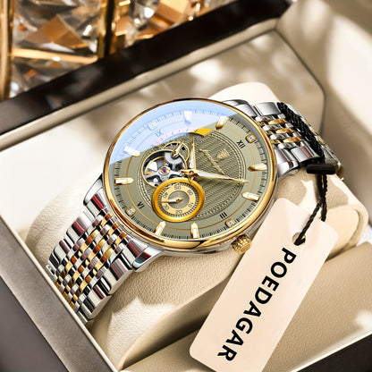 POEDAGAR Luxury Skeleton Dial