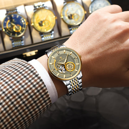 POEDAGAR Luxury Skeleton Dial