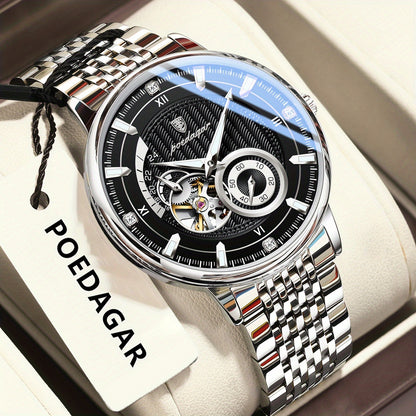 POEDAGAR Luxury Skeleton Dial