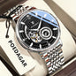 POEDAGAR Luxury Skeleton Dial