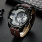 Casual Dial Watch with PU Leather