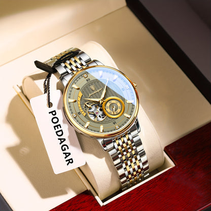 POEDAGAR Luxury Skeleton Dial