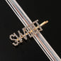 Fashion Rhinestone Letter Hair Clips