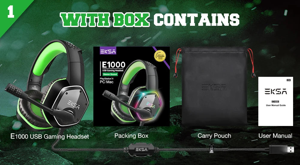 EKSA E1000 Wired Gaming Headset