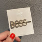 Fashion Rhinestone Letter Hair Clips