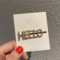 Fashion Rhinestone Letter Hair Clips
