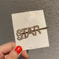 Fashion Rhinestone Letter Hair Clips