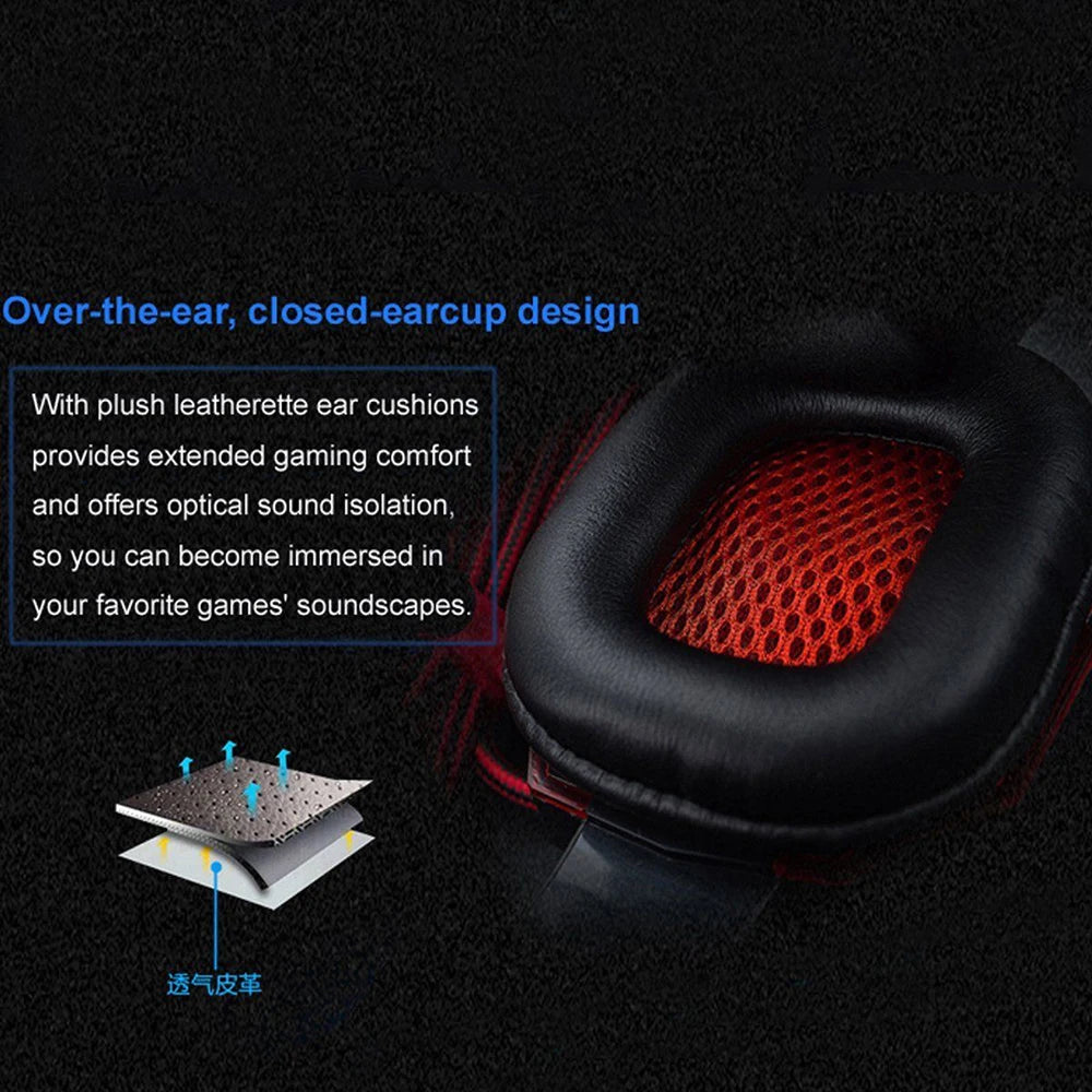 CUGUU Wired Gaming Headphones with Microphone