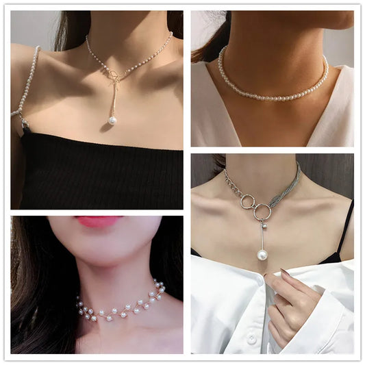 Elegant Korean Pearl Choker