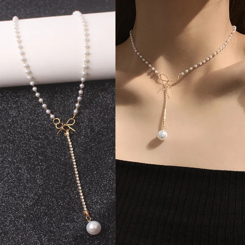 Elegant Korean Pearl Choker