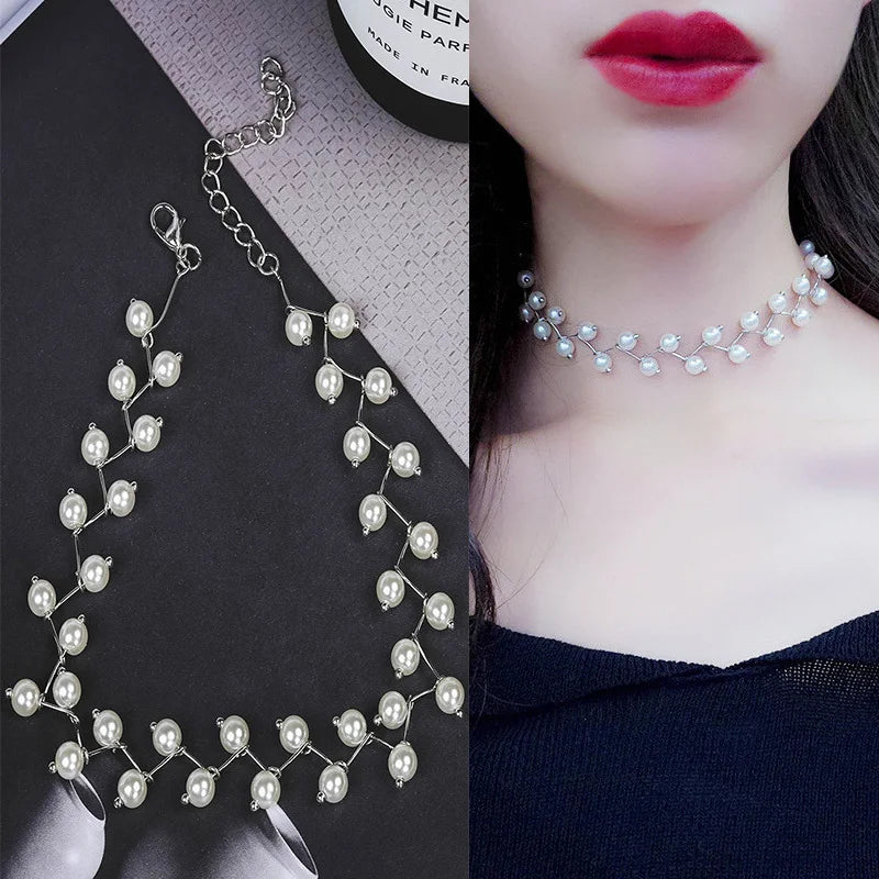 Elegant Korean Pearl Choker