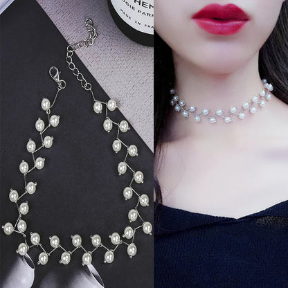 Elegant Korean Pearl Choker