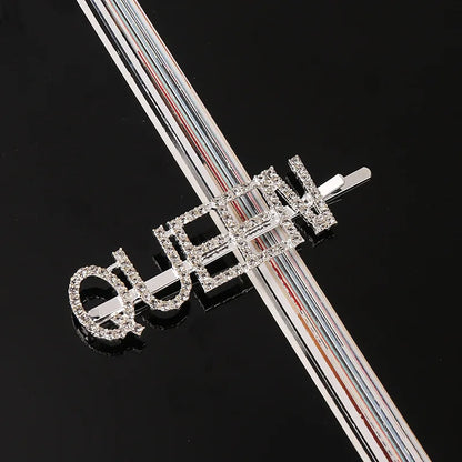 Fashion Rhinestone Letter Hair Clips