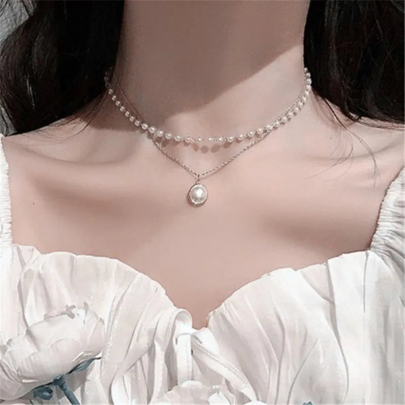 Elegant Korean Pearl Choker