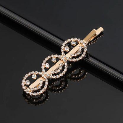 Fashion Rhinestone Letter Hair Clips
