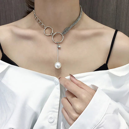 Elegant Korean Pearl Choker