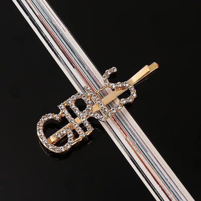 Fashion Rhinestone Letter Hair Clips
