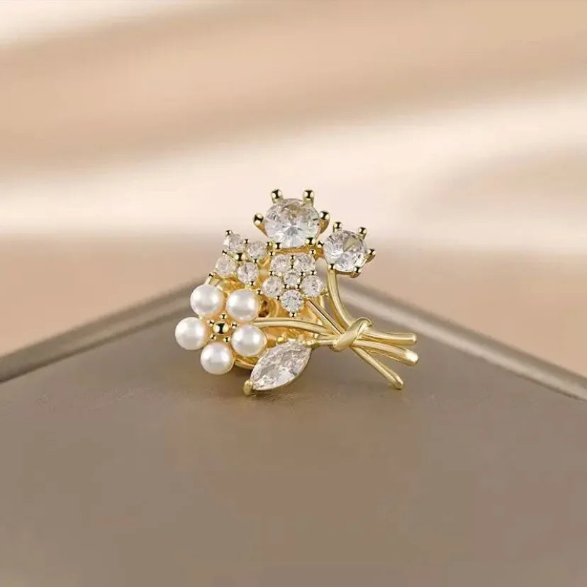Fashion Flower & Bow Brooch Set