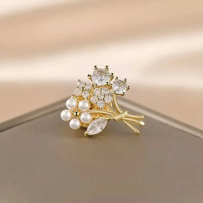 Fashion Flower & Bow Brooch Set