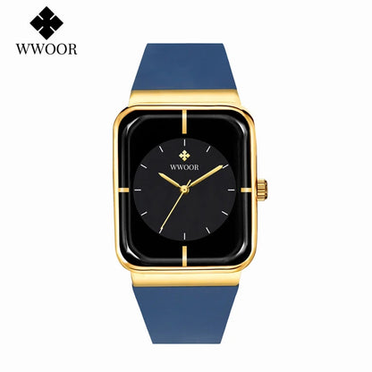 WWOOR Luxury Rectangle Silicone Watch