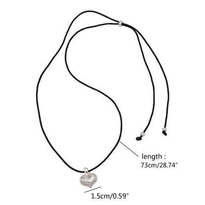 Black Rope Collarbone Chain for Women