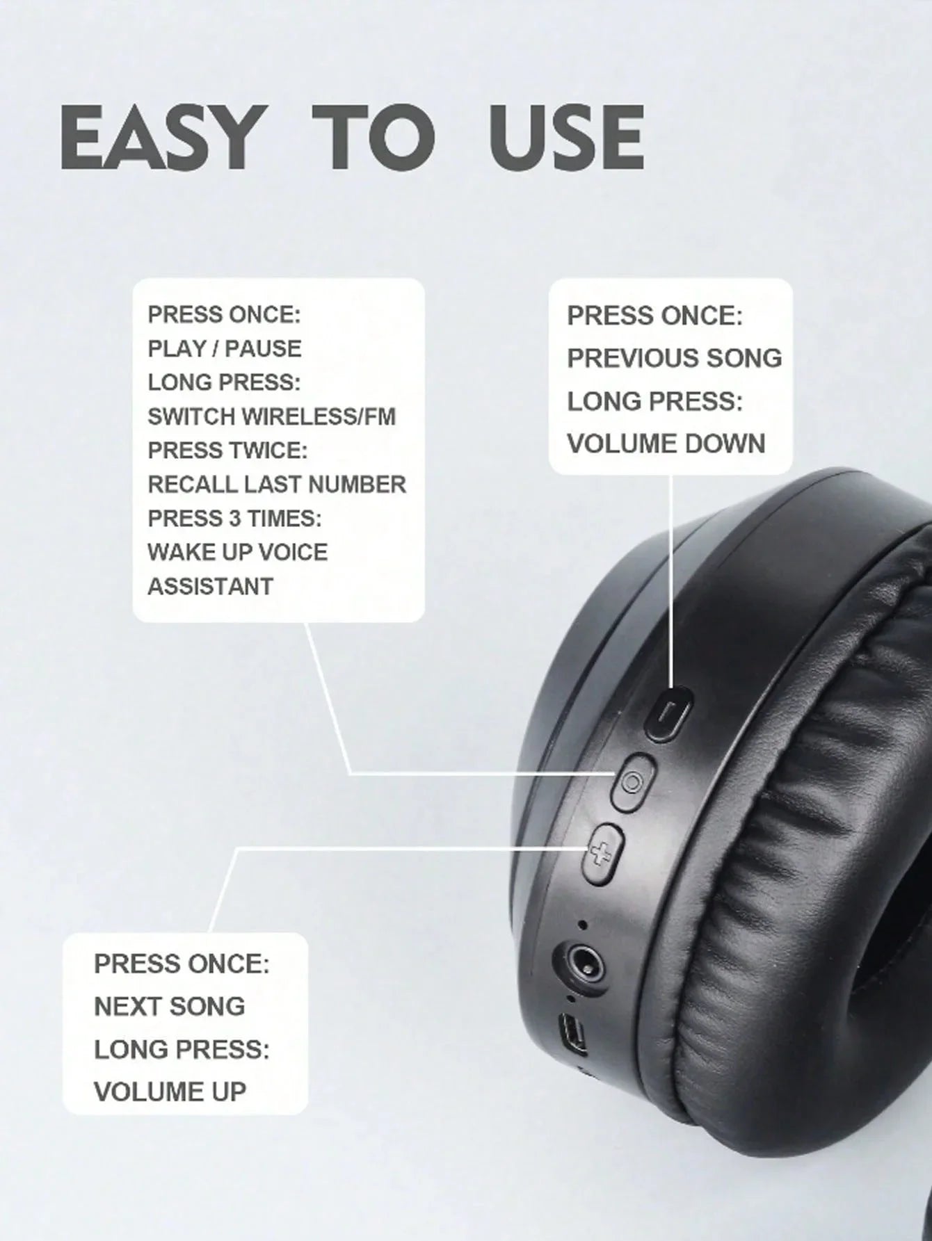 Wireless In-Ear Bluetooth Headphones with Active Noise Cancellation