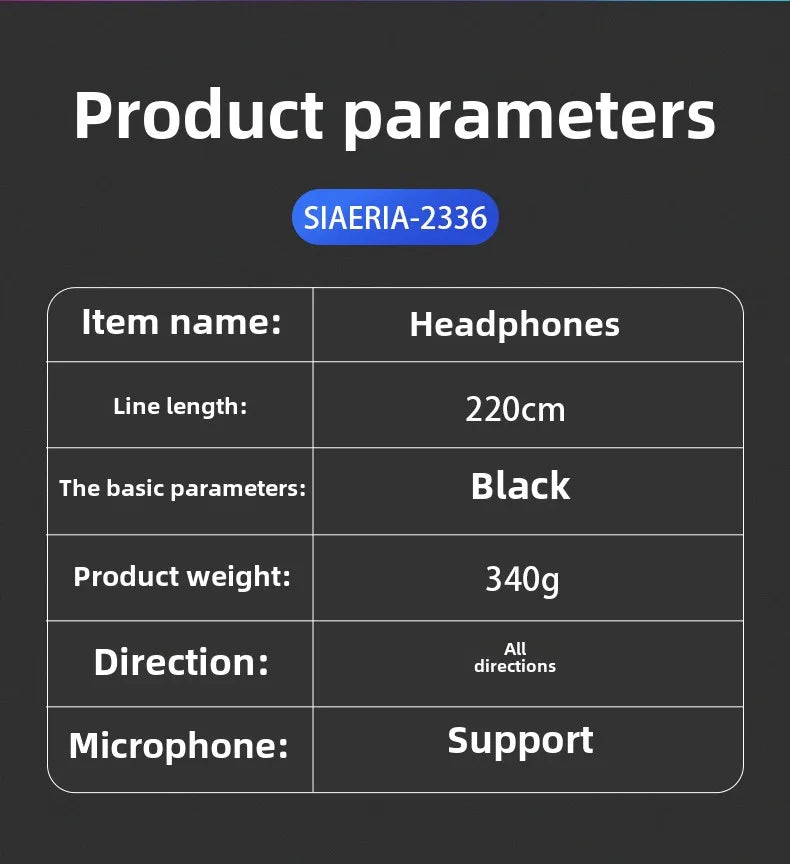 XIAOKOA Wired Over-Ear Headphones