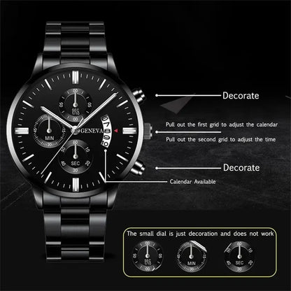 GAIETY Round Alloy Quartz Watch