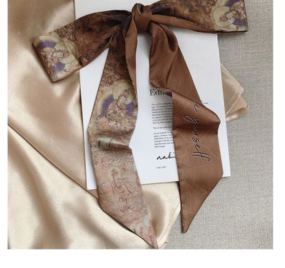 French Bow Tie Painting Silk Scarf