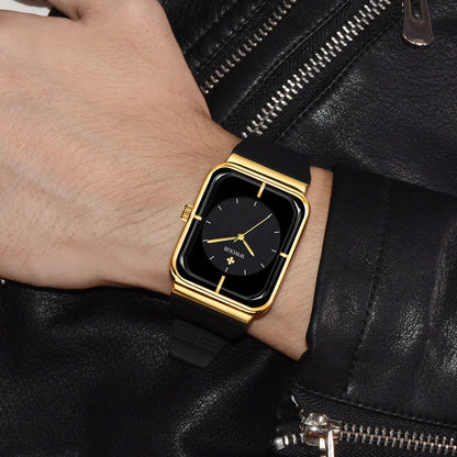 WWOOR Luxury Rectangle Silicone Watch