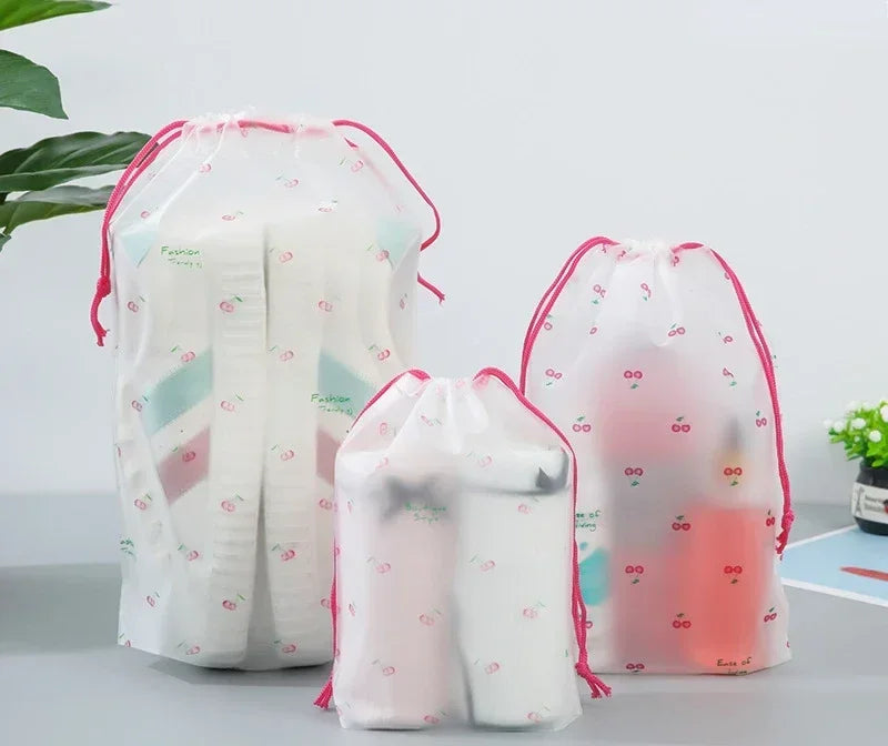 Cute Cartoon Transparent Travel Cosmetic Bag