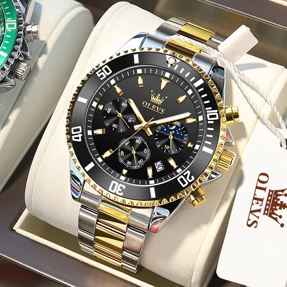 OLEVS Watch with Moon Phase & Date