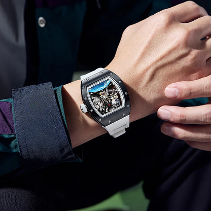 AETEEY Luxury Skeleton Tourbillon Watch