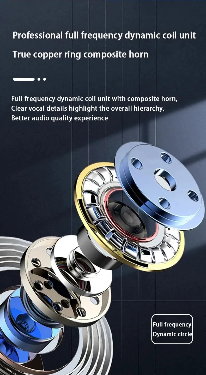 Bluetooth 5.3 Wireless Earphones with Voice Assistant & Wireless Charging