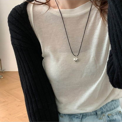Black Rope Collarbone Chain for Women