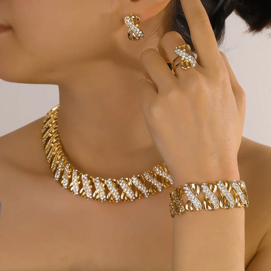18K Gold-Plated Dubai Jewelry Set