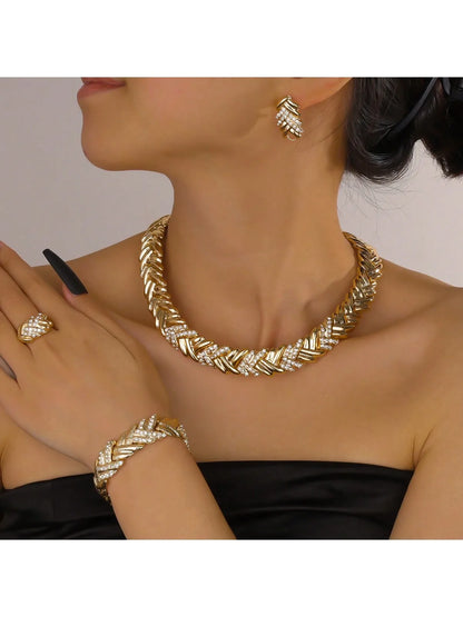 18K Gold-Plated Dubai Jewelry Set